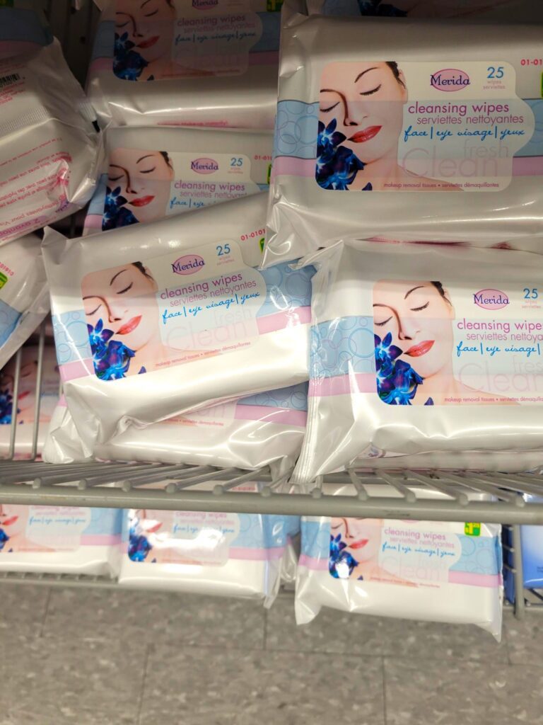 Get face wipes when buying craft supplies