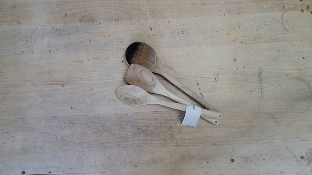 Wooden spoons from thrift store